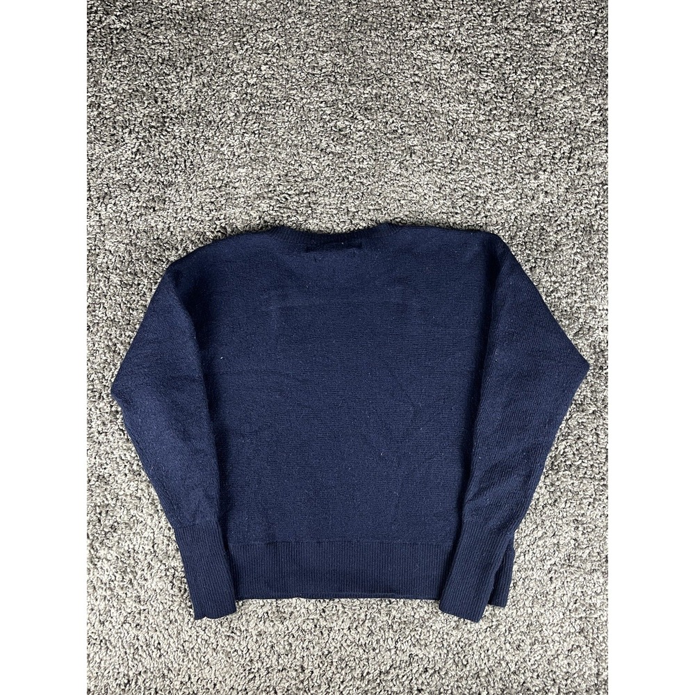 Max Studio 100% Extra Fine Merino Wool Blue Knit Sweater Top - Womens Small - Picture 3 of 6